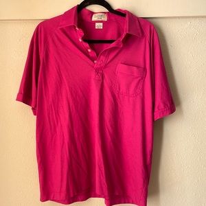 Vintage semi sheer short sleeve button down tee by Tournament-cotton/poly blend